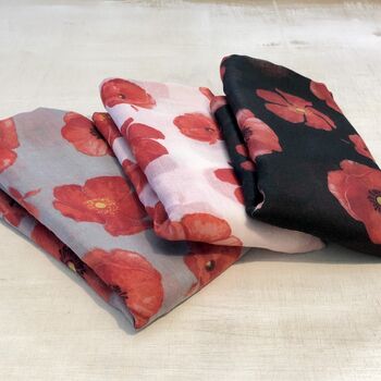 Poppies In Bloom Scarf, 2 of 4