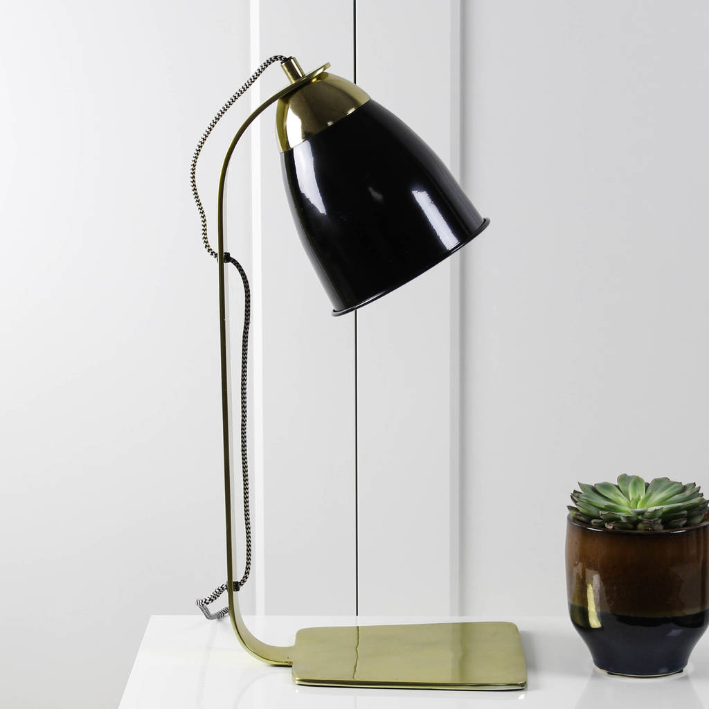 Black And Brass Table Lamp By Marquis & Dawe | notonthehighstreet.com