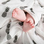 Contemporary Bamboo Large Pineapple Muslin Swaddle, thumbnail 1 of 8