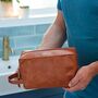 Personalised Leather Wash Bag, thumbnail 3 of 8