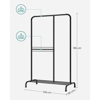 Clothes Rail Clothes Rack With Adjustable Hanging Rail, 8 of 8