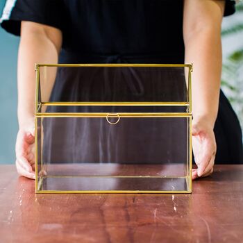 Gold Glass House Shaped Box With Lid, 5 of 6