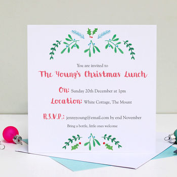 Personalised Christmas Party Invitations, 5 of 6