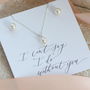 Bridesmaid Pearl Pendant And Earring Gift Set, thumbnail 5 of 7
