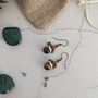 Christmas Pudding Earrings With Tigers Eye, thumbnail 9 of 11