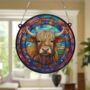 Highland Cow Stained Glass Effect Suncatcher, thumbnail 5 of 6