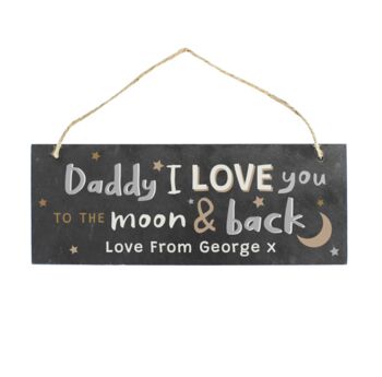 Personalised To The Moon And Back Slate Plaque, 3 of 3