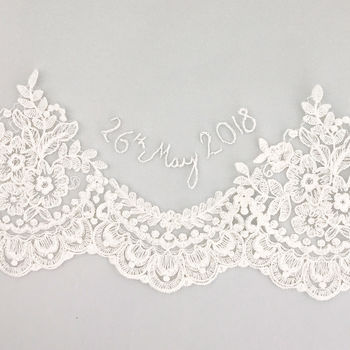 Add Personalised Embroidery To Your Veil, 5 of 8