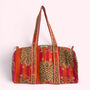 Pink Tiger Print Weekend Duffle Bag, thumbnail 1 of 4