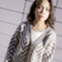 Grey Zig Zag Print Cardigan, thumbnail 3 of 7