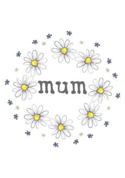 Personalised Daisy And Wild Flowers Card, 2 of 4