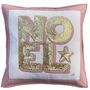 Pink Sequin Noel Cushion In Luxury Wool, thumbnail 1 of 1