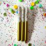 White, Gold And Colourful Glitter Christmas Candles 'Funfetti', thumbnail 1 of 5