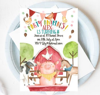 Farm Animals Party Invitation Download, 3 of 6