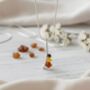 Handmade Sterling Silver Amber Three Stone Pendant, thumbnail 3 of 3
