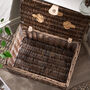Personalised Antique Wash Wicker Chest Hamper, thumbnail 4 of 6