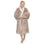 Super Soft Sherpa Style Caffeine First Dressing Gown, thumbnail 8 of 9
