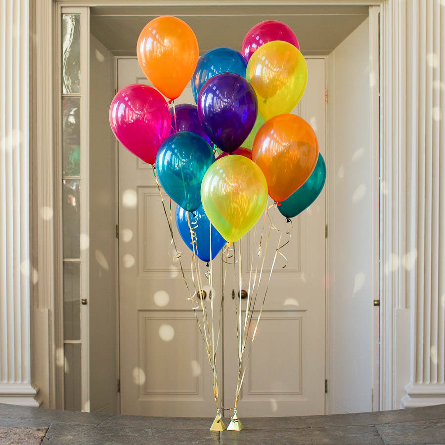 Pack Of 14 Jewel Rainbow Party  Balloons  By Bubblegum 