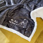 Personalised Embroidered Photo Charcoal Sherpa Blanket, thumbnail 6 of 8