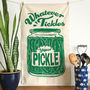 Pickle Jar Cotton Funny Tea Towel, thumbnail 1 of 3