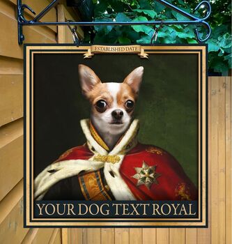 Dog Inn Royal Personalised Home Pub Sign Man Cave Sign, 5 of 8