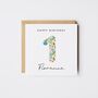 Personalised Happy Birthday Card Liberty Style *Any Age, thumbnail 1 of 8