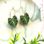 Heart Leaf Philodendron Plant Earrings, thumbnail 6 of 12