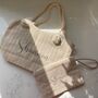 Personalised Custom Willow Straw Rope Handle Shoulder Tote Clutch Bag, thumbnail 3 of 7