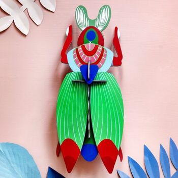 Giant Scarab Beetle Slot Together Wall Decoration, 3 of 7