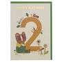 Cute Bear Age Two 'Happy Birthday' Card, thumbnail 1 of 2