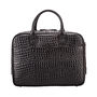 Luxury Leather Soft Briefcase 'Calvino Croco', thumbnail 4 of 10