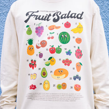 Fruit Salad Guide Men's Graphic Sweatshirt, 2 of 3