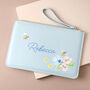 Personalised Floral Bee Accessory Bag, thumbnail 2 of 4