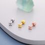 Extra Tiny Four Ball Cluster Screw Back Earrings, thumbnail 2 of 12