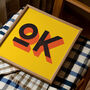 Ok Typography Poster, Ok Art Print, thumbnail 2 of 8