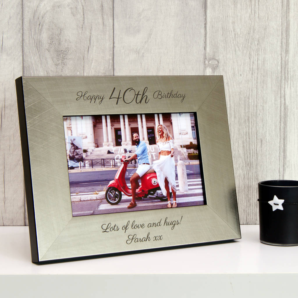 Personalised 40th Birthday Photo Frame, 1 of 4