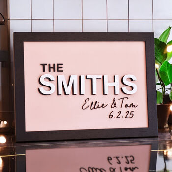 Personalised Hand Painted Wooden Wedding Sign, 3 of 5