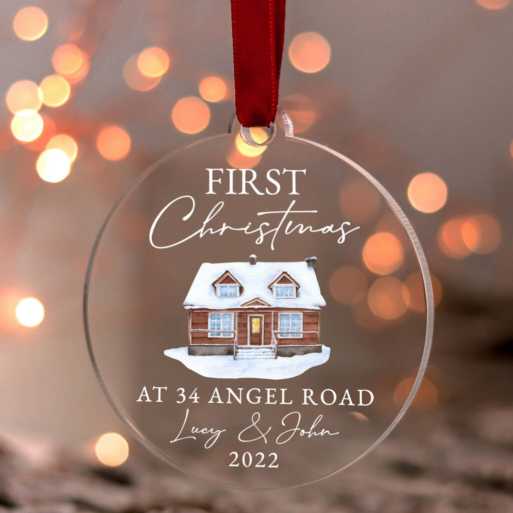 Our First Christmas In New Home Personalised Bauble, 1 of 8