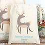 Personalised Christmas Reindeer Cotton Bags, thumbnail 3 of 5