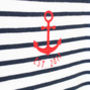 Stripy Anchor Parent And Child T Shirt Set, thumbnail 5 of 7