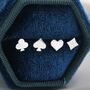 Card Suit Stud Earrings Hearts Spades Diamonds Clubs, thumbnail 1 of 11