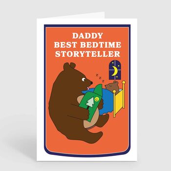 Best Daddy Bear Storyteller Birthday Fathers Day Card, 2 of 2