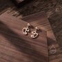 Art Inspired Asymmetric Face Drop Stud Earrings, thumbnail 5 of 11