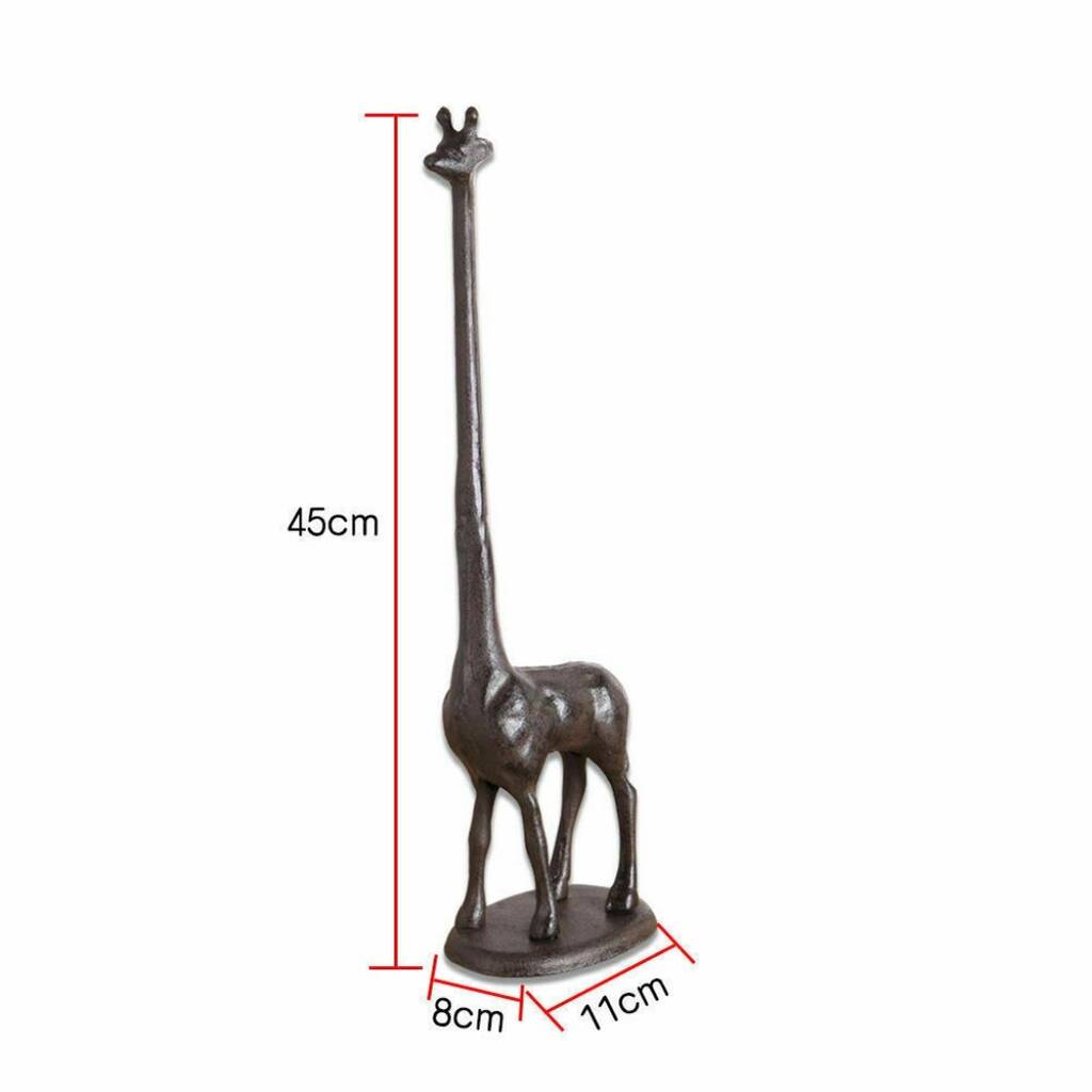 Cast Iron Giraffe Ornament/Kitchen Roll Holder By Air Armor