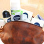 Personalised Leather Rugby Ball Wash Bag, thumbnail 8 of 9