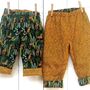Reversible Jungle Cheetah Kids Cotton Trousers, thumbnail 1 of 8