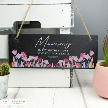 Personalised Wild Flower Slate Sign, 4 of 5