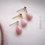 Pink Opal Stud Earrings, thumbnail 6 of 12
