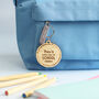 First Day At School Personalised Wooden Bag Tag, thumbnail 5 of 7