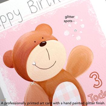 Personalised Woodland Bear Birthday Card, 4 of 7